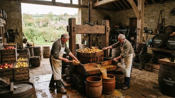 Exploring Somerset's Genuine Cider Crafting Traditions: An Immersive Journey into English Heritage
